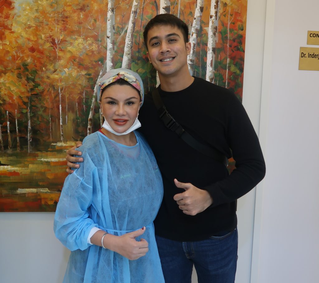 Alif Aziz with Dr Inder at Hair Transplant Centre Malaysia