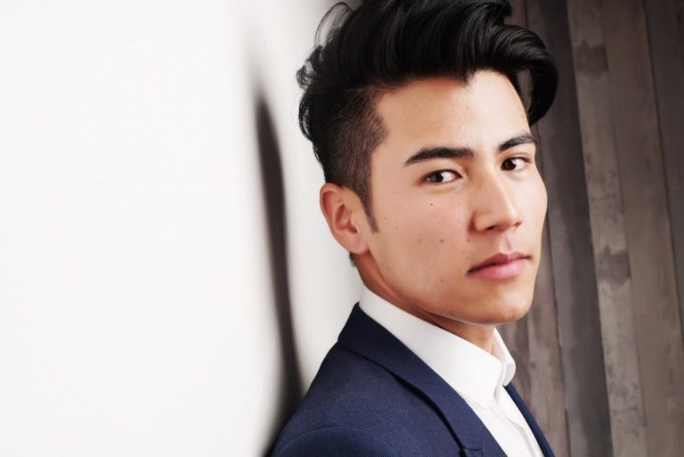 asian man with quiff hair style