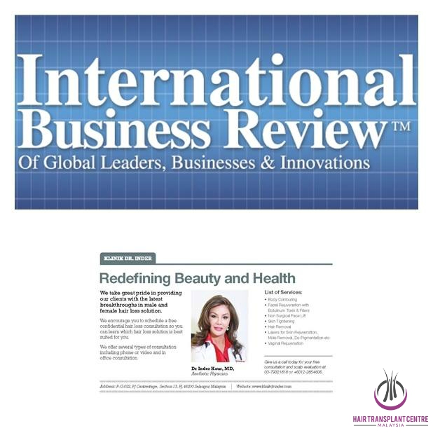 Dr Inder appearing in International's Business Review Magazine