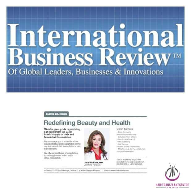 Dr Inder appearing in International's Business Review Magazine