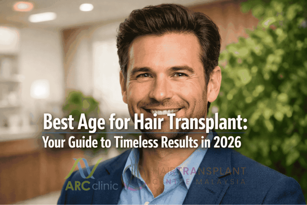 Professional () hero image featuring 'Best Age for Hair Transplant: Your Guide to Timeless Results in 2026' in extra large